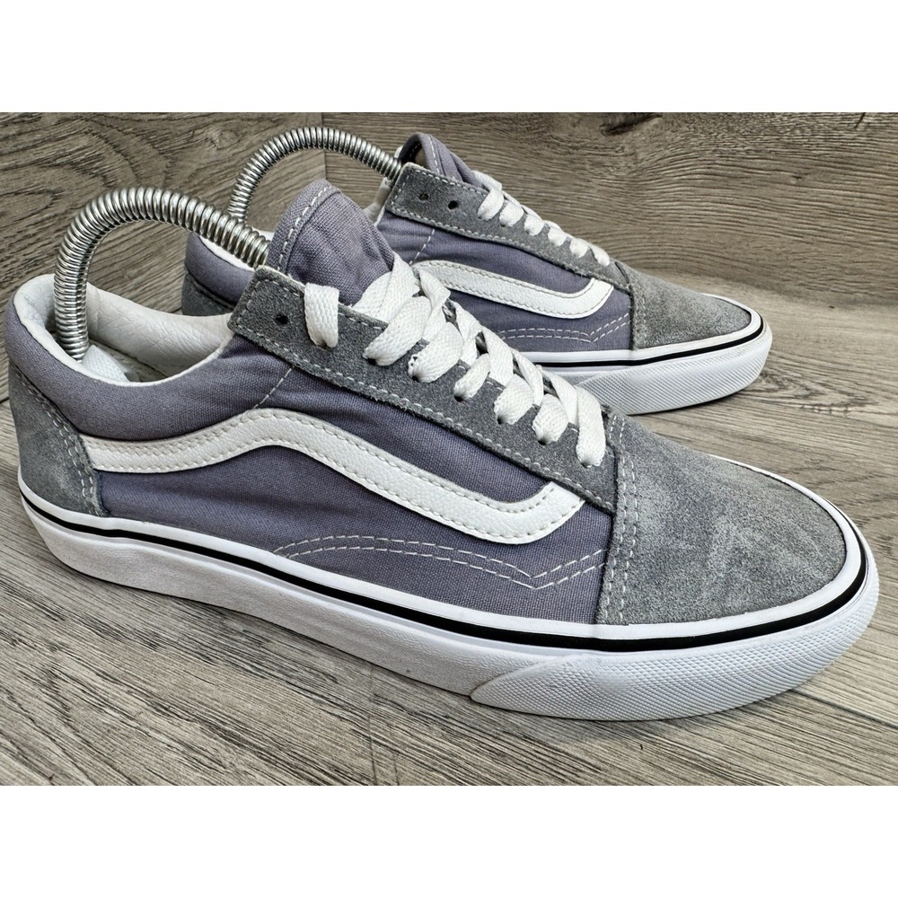 Vans Old Skool 508357 Unisex M 7 / W 8.5 Sneakers Gray Skateboard Suede Shoes